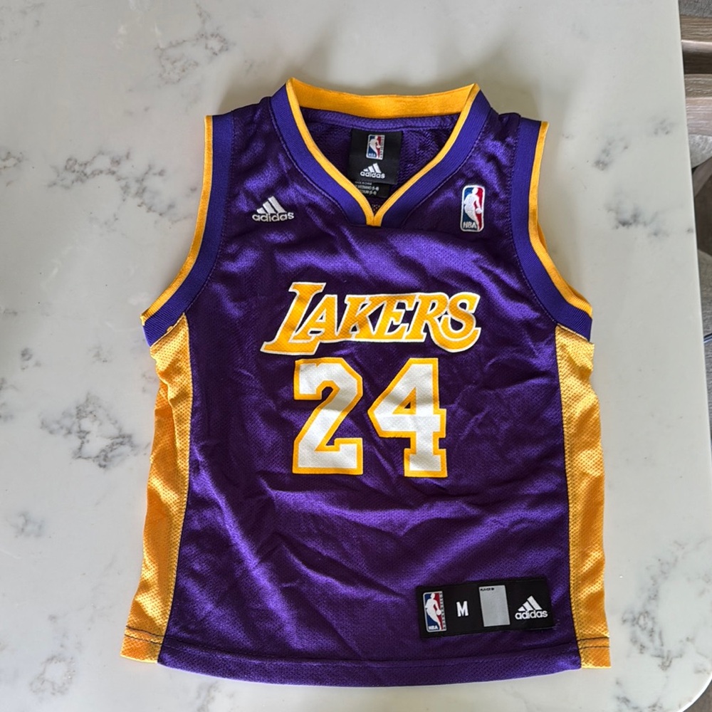 Adidas Kids Lakers Purple and Yellow Basketball Jersey